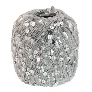 Lana Grossa - Cosmo - Effektgarn med pailletter - Lys gr� 02 - 100g