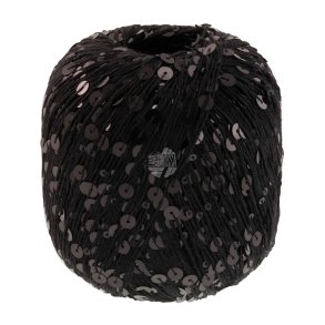 Lana Grossa - Cosmo - Effektgarn med pailletter - Sort 05 - 100g