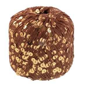 Lana Grossa - Cosmo - Effektgarn med pailletter - Nougat 07 - 100g