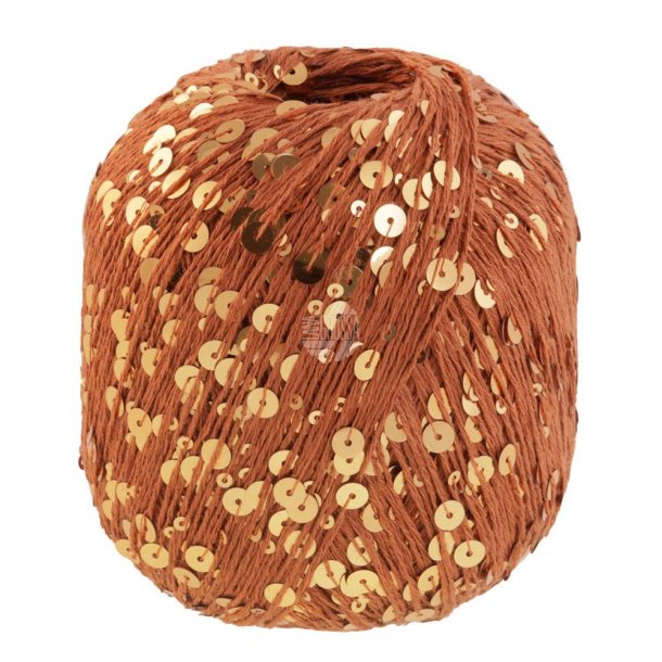 Lana Grossa - Cosmo - Effektgarn med pailletter - Karamel 08 - 100g
