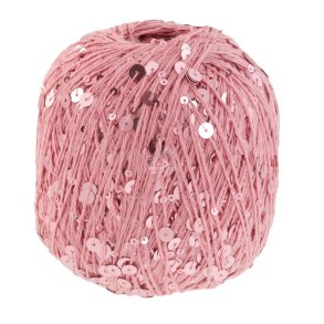 Lana Grossa - Cosmo - Effektgarn med pailletter - Gammelrosa 14 - 100g