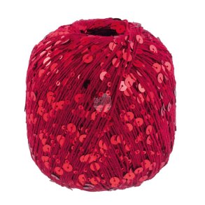 Lana Grossa - Cosmo - Effektgarn med pailletter - Vinr�d 16 - 100g