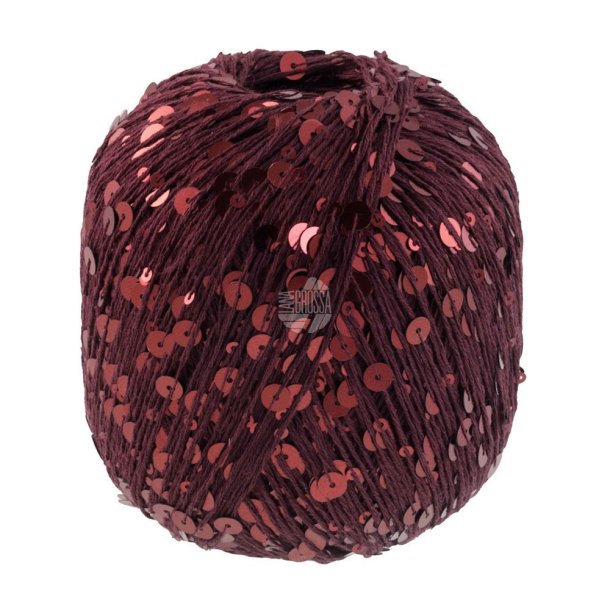 Lana Grossa - Cosmo - Effektgarn med pailletter - Burgunder 17 - 100g