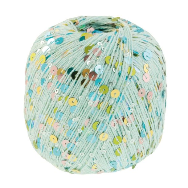 Lana Grossa - Cosmo - Effektgarn med pailletter - Lys Turkis 21 - 100g