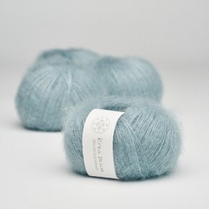 Krea Deluxe - Deluxe Silk Mohair garn - 20 g, fv 25 stvet lysebl
