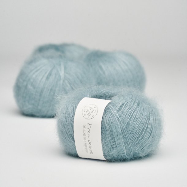 Krea Deluxe - Deluxe Silk Mohair garn - 20 g, fv 25 stvet lysebl