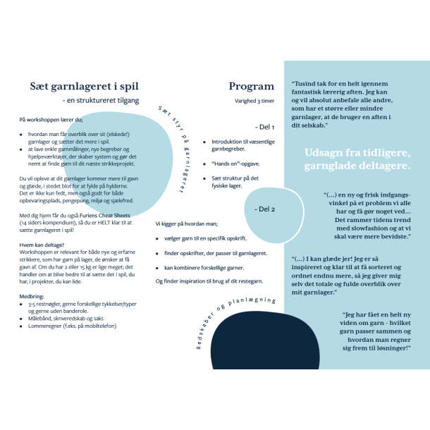 Workshop med Furie Design - S�t dit garnlager i spil