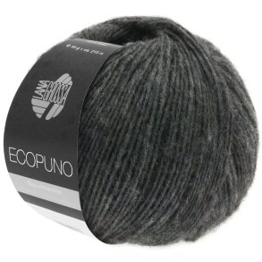 Lana Grossa - Ecopuno - bomuld/merino/alpaca garn - Mrkegr (15) - 50g