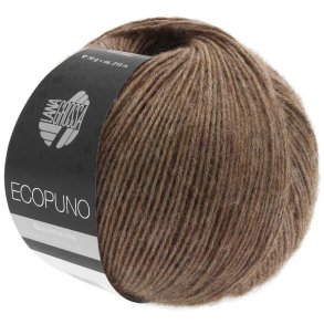 Lana Grossa - Ecopuno - bomuld/merino/alpaca garn - Mrkebrun (17) - 50g