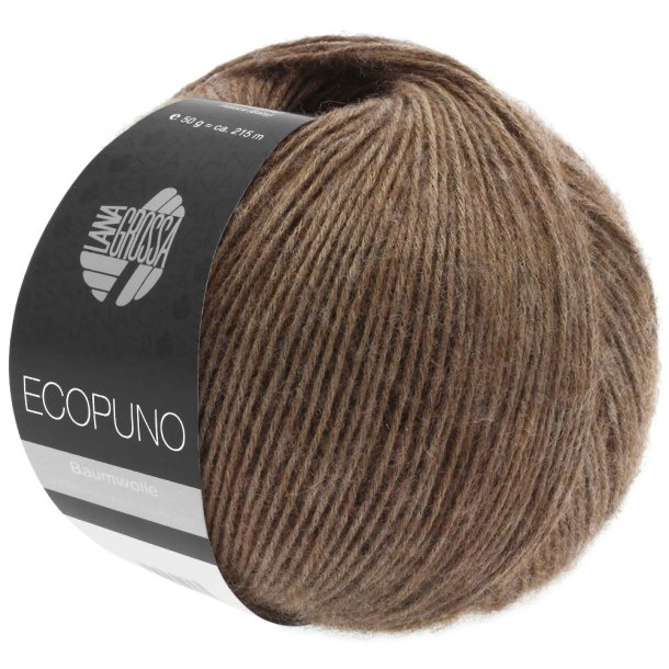 Lana Grossa - Ecopuno - bomuld/merino/alpaca garn - Mrkebrun (17) - 50g