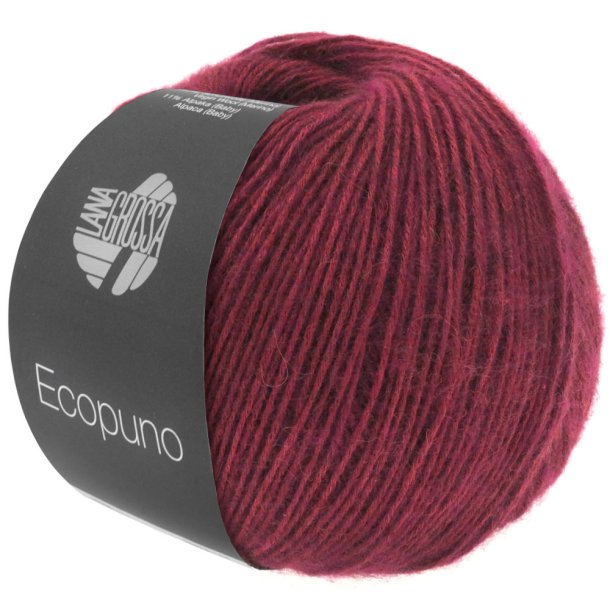 Lana Grossa - Ecopuno - bomuld/merino/alpaca garn - Bordeaux (35) - 50g