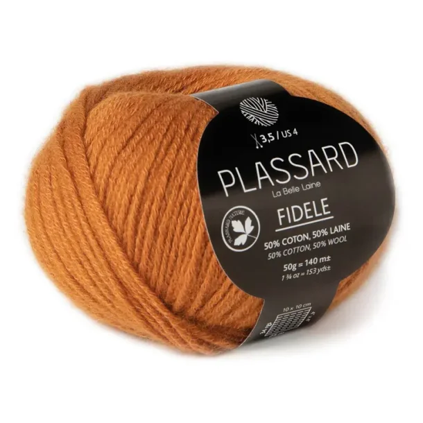 Plassard - Fidele - uld/bomuldsgarn - Brndt Orange (54) - 50g