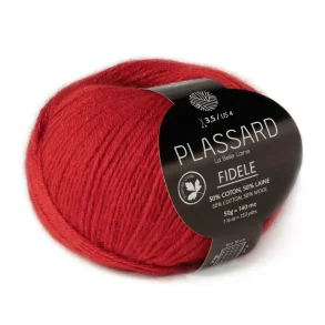 Plassard - Fidele - uld/bomuldsgarn - Rd (61) - 50g