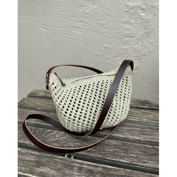 PetiteKnit - L�derrem til Florence Bag - M�rkebrun