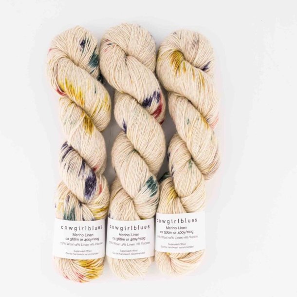 Cowgirl Blues - Merino Linen Gradient - Merinould og hrgarn - "Tambourine Man" - 100g