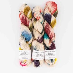 Cowgirl Blues - Merino Linen Gradient - Merinould og hrgarn - "Cape Carnival" - 100g