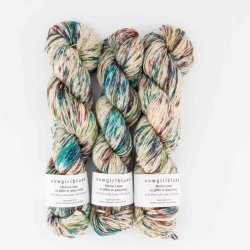 Cowgirl Blues - Merino Linen Gradient - Merinould og hrgarn - "Karma Chameleon" - 100g