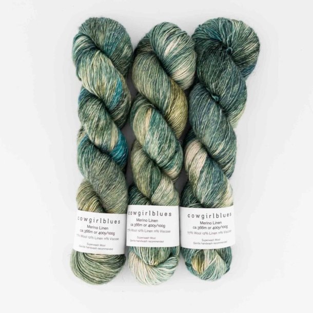 Cowgirl Blues - Merino Linen Gradient - Merinould og hrgarn - "My Heart will go on" - 100g