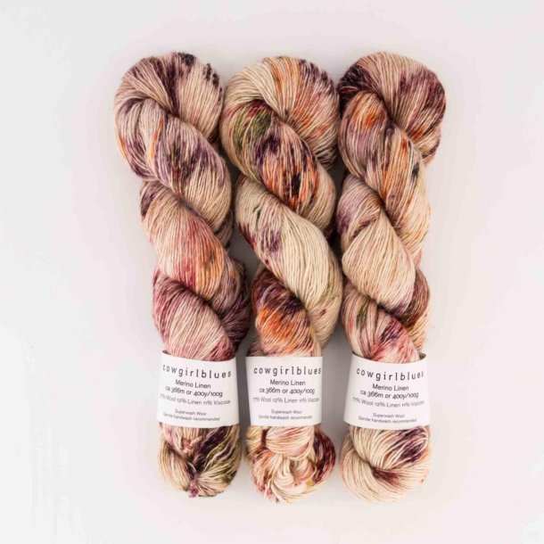 Cowgirl Blues - Merino Linen Gradient - Merinould og hrgarn - "From a Distance" - 100g