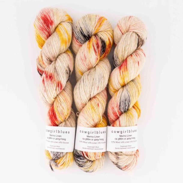 Cowgirl Blues - Merino Linen Gradient - Merinould og hrgarn - "Weekend Special" - 100g