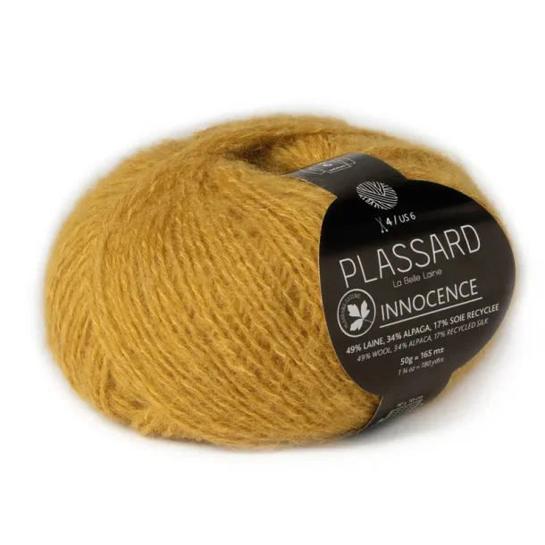 Plassard - Innocence - alpaca/uld/silke garn - Sennepsgul (43) - 50g