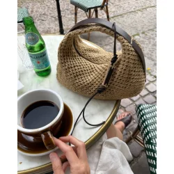 PetiteKnit - Lderrem til Juno Bag - Mrkebrun