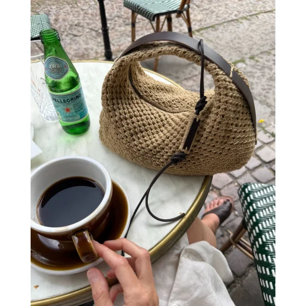 PetiteKnit - Lderrem til Juno Bag - Mrkebrun