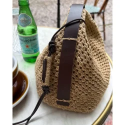 PetiteKnit - Lderrem til Juno Bag - Mrkebrun