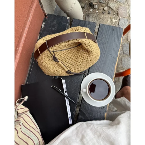 PetiteKnit - Lderrem til Juno Bag - Mrkebrun