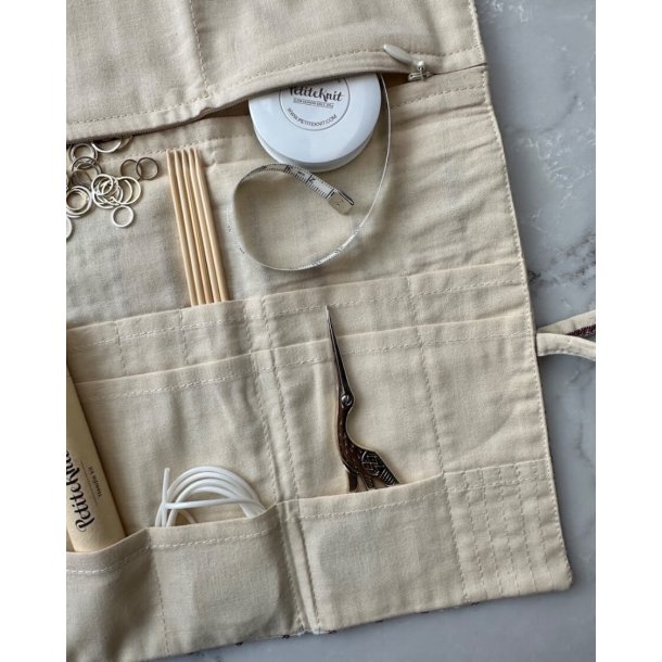 PetiteKnit - Knitter's Needle Case - To Go - Seersucker Twin Stripe