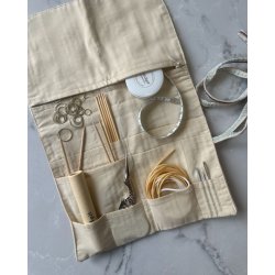 PetiteKnit - Knitter's Needle Case - To Go - Seersucker Twin Stripe
