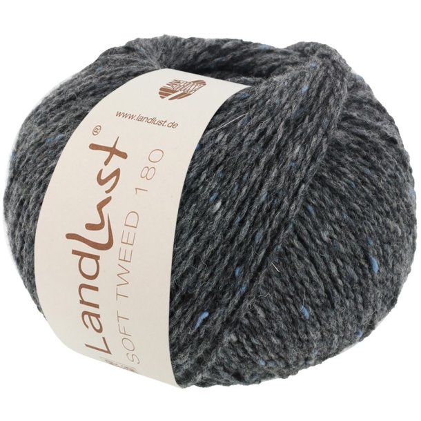 Lana Grossa - Landlust Soft Tweed 180 - merino uldgarn  - Antracit (0105) - 50g