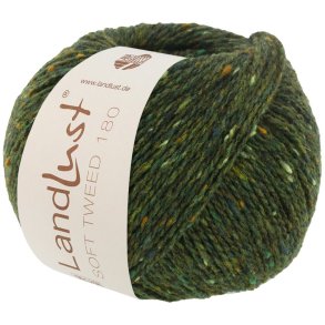 Lana Grossa - Landlust Soft Tweed 180 - merino uldgarn - Mrkegrn (0107) - 50g