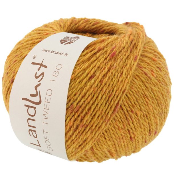 Lana Grossa - Landlust Soft Tweed 180 - merino uldgarn - Gyldenbrun (0108) - 50g