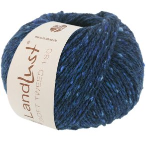 Lana Grossa - Landlust Soft Tweed 180 - merino uldgarn - Mrkebl (0114) - 50g