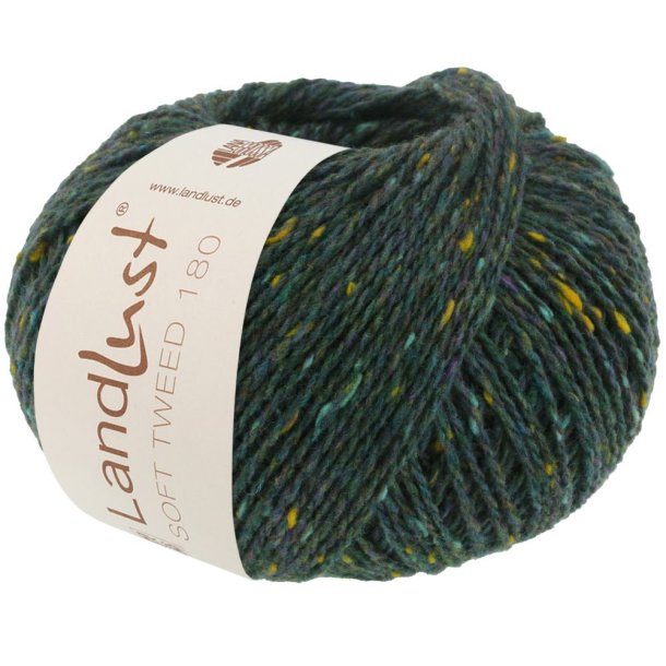 Lana Grossa - Landlust Soft Tweed 180 - merino uldgarn - Mrk petrolium (0116) - 50g
