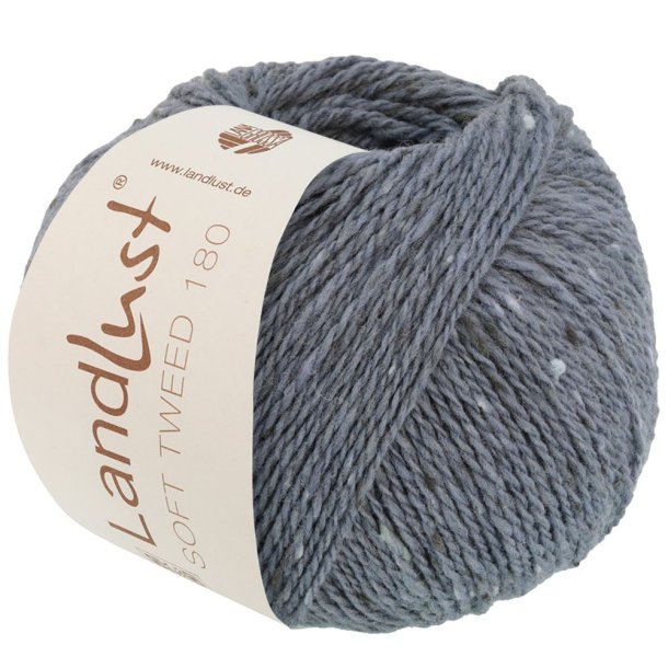 Lana Grossa - Landlust Soft Tweed 180 - merino uldgarn - Jeans (0121) - 50g