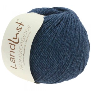Lana Grossa - Landlust Sommerseide - silke/bomuldsgarn - Sortbl (0009) - 50g