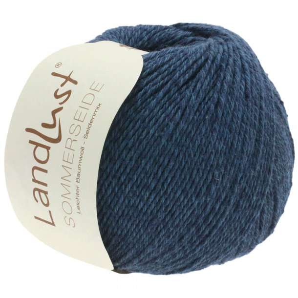 Lana Grossa - Landlust Sommerseide - silke/bomuldsgarn - Sortbl (0009) - 50g