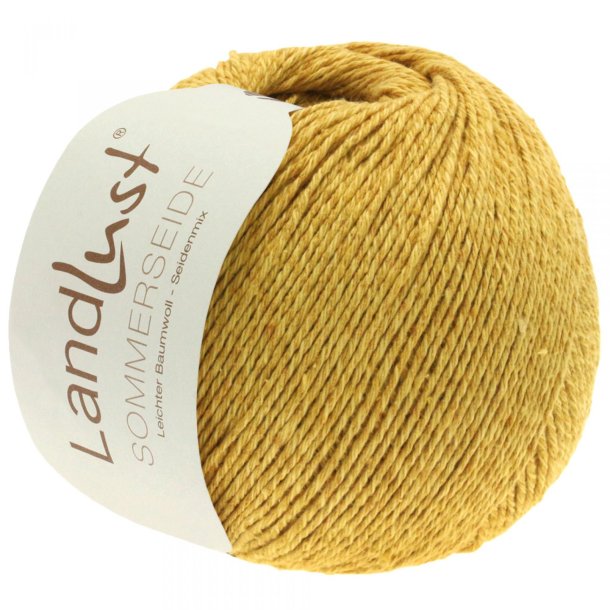 Lana Grossa - Landlust Sommerseide - silke/bomuldsgarn - Gyldengul (0018) - 50g