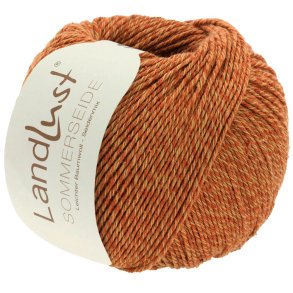 *Lana Grossa - Landlust Sommerseide - bomuld/silke garn - Rdbrun (0037) - 50g