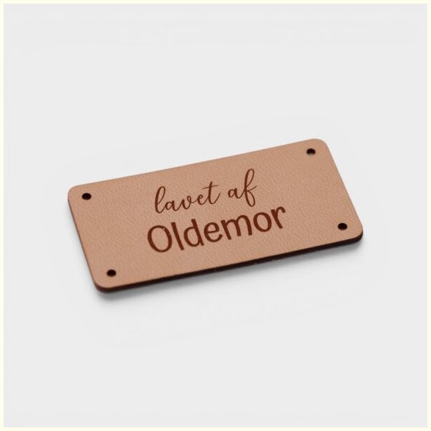 by KABRO - Label - Lavet af oldemor - naturfarvet l�der