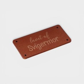 by KABRO - Label - Lavet af svigermor - cognacfarvet l�der