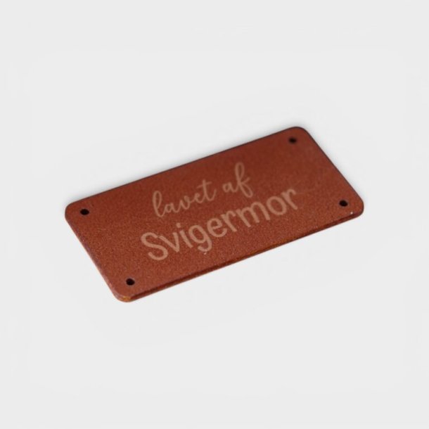 by KABRO - Label - Lavet af svigermor - cognacfarvet l�der