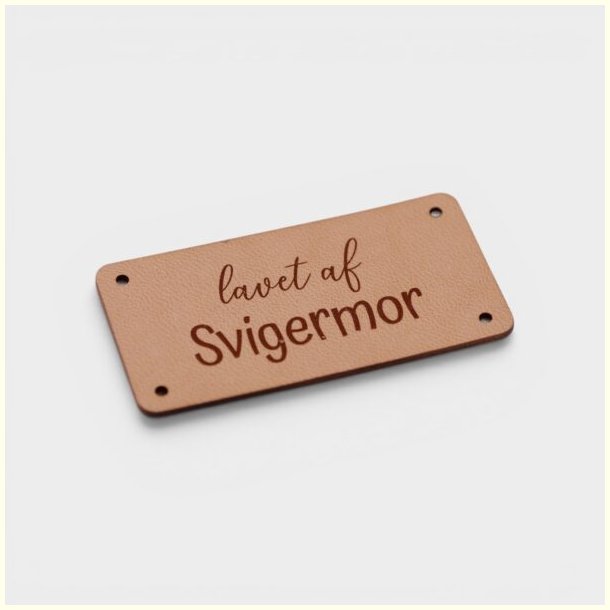 by KABRO - Label - Lavet af svigermor - naturfarvet l�der