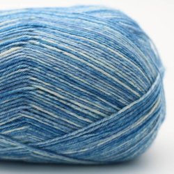 Kremke Soul Wool - Edelweiss Print uld/strmpegarn - Sea (02) - 100g