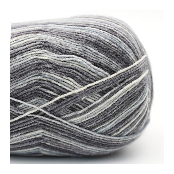 Kremke Soul Wool - Edelweiss Print uld/strmpegarn - Basalt (05) - 100g
