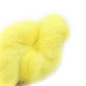 Cowgirlblues - Fluffy Mohair garn Solids - Lemon - 100g