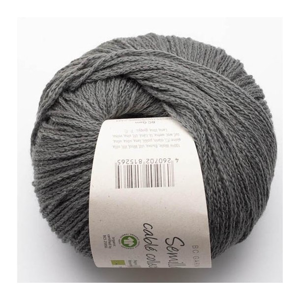 BC Garn - Semilla Cabl&eacute; GOTS - uldgarn - Steel (24) - 50g