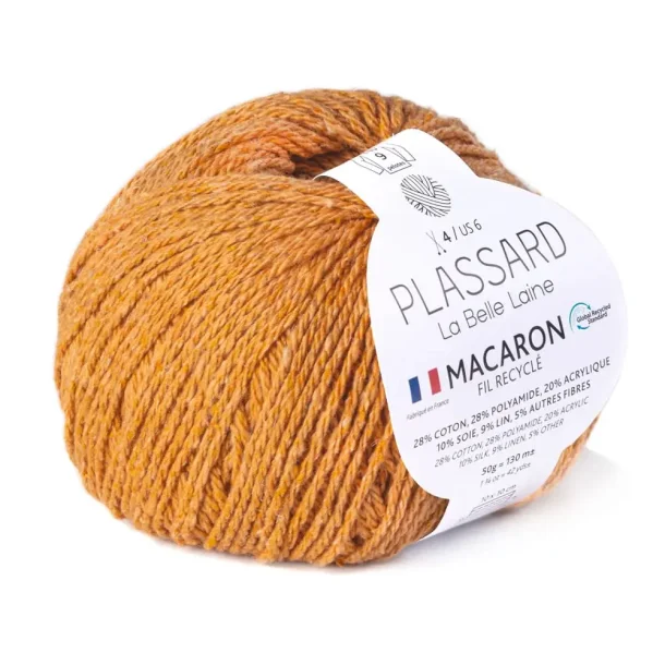 Plassard - Macaron - recycled bomuld/silke garn - Gul (50) - 50g